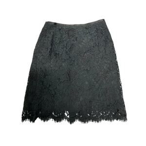 Ann Taylor Petites Black Lace Skirt 2P